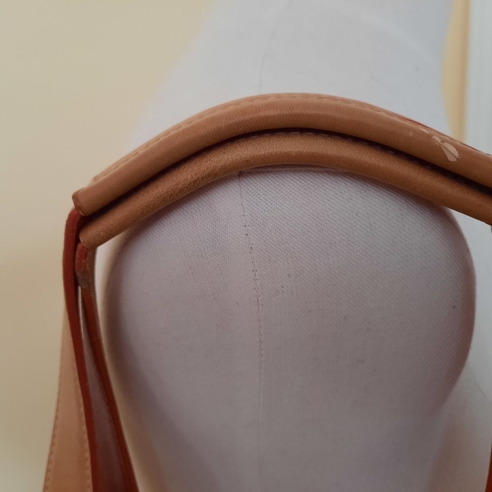 💕💚COACH Hampton Stripe Pastel Fabric and Leather Shoulder Bag 💕💚 - Picture 4 of 12